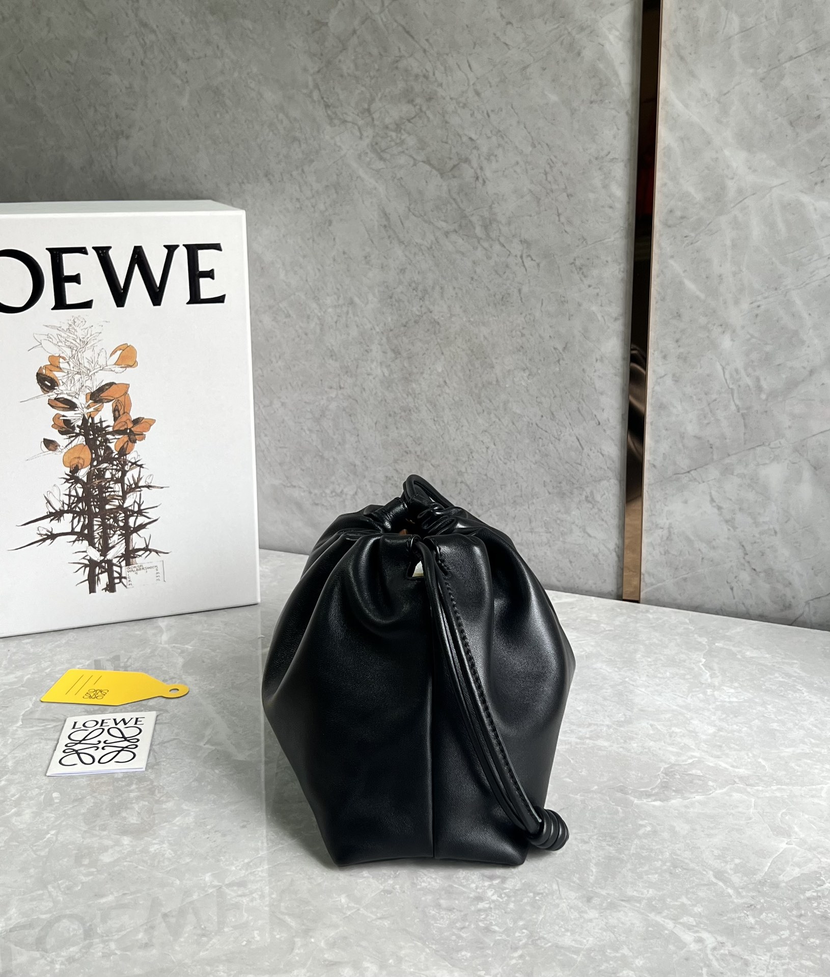 Loewe Medium Flamenco Purse in Mellow Nappa Lambskin Black